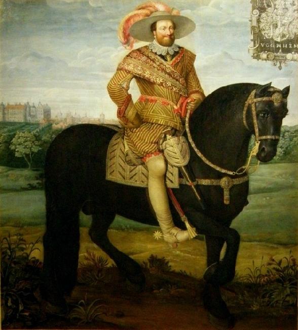 Daniel Orme Equestrian portrait of John Albert II oil painting image